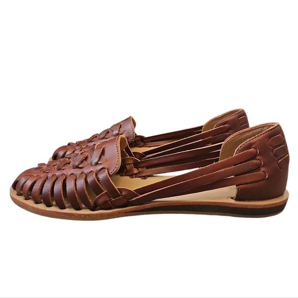 Nisolo Huarache Women's Brown Leather Sandals 6.5 - Picture 3 of 13